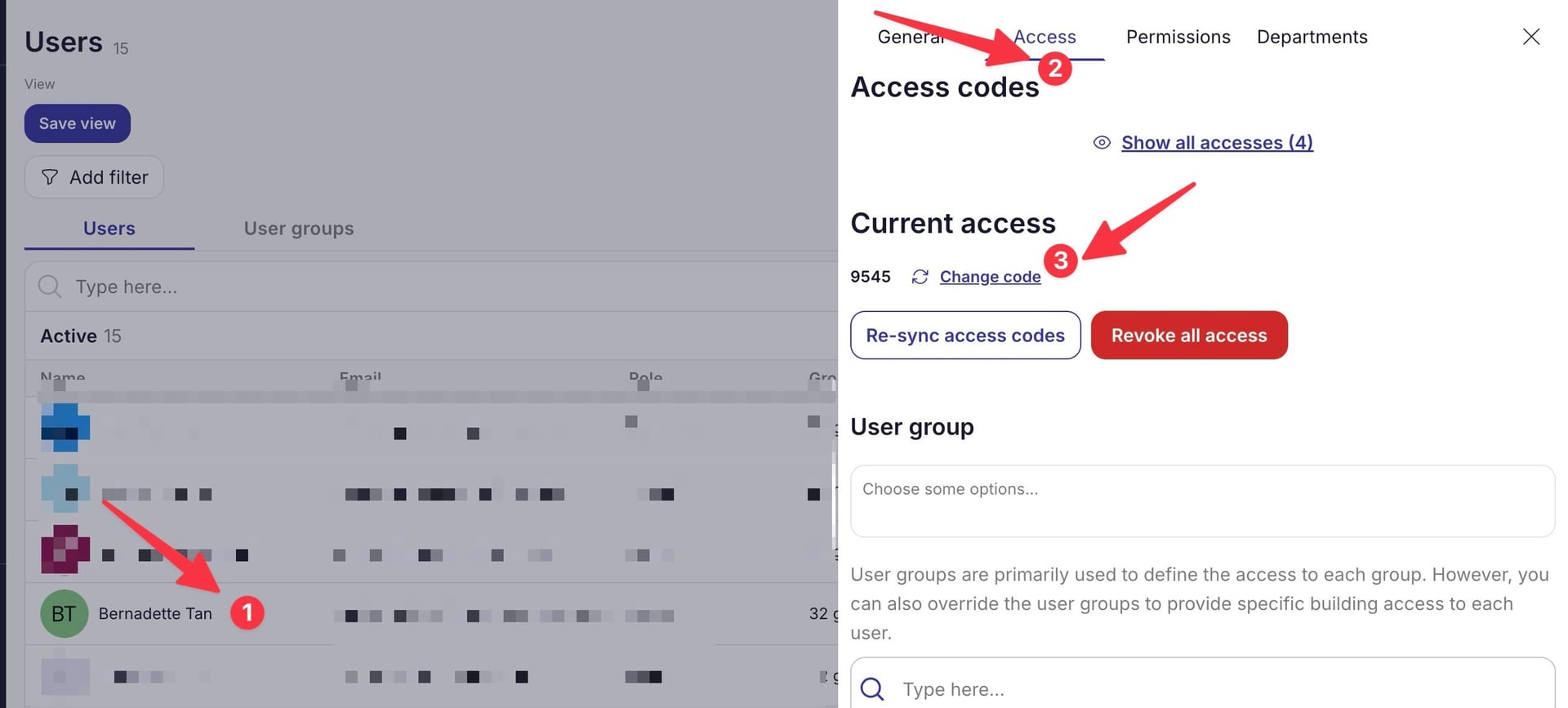Wait for the new access to sync