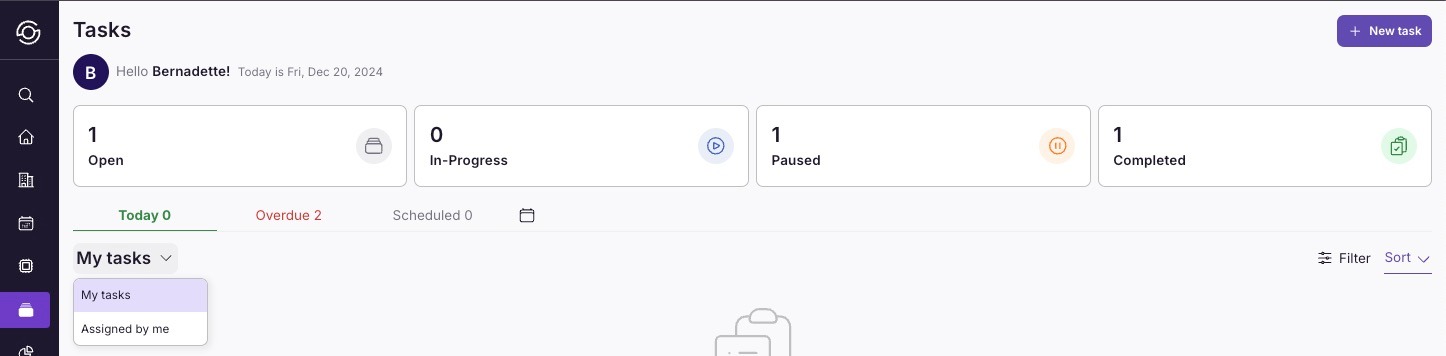 Check overdue and scheduled tasks for better task management