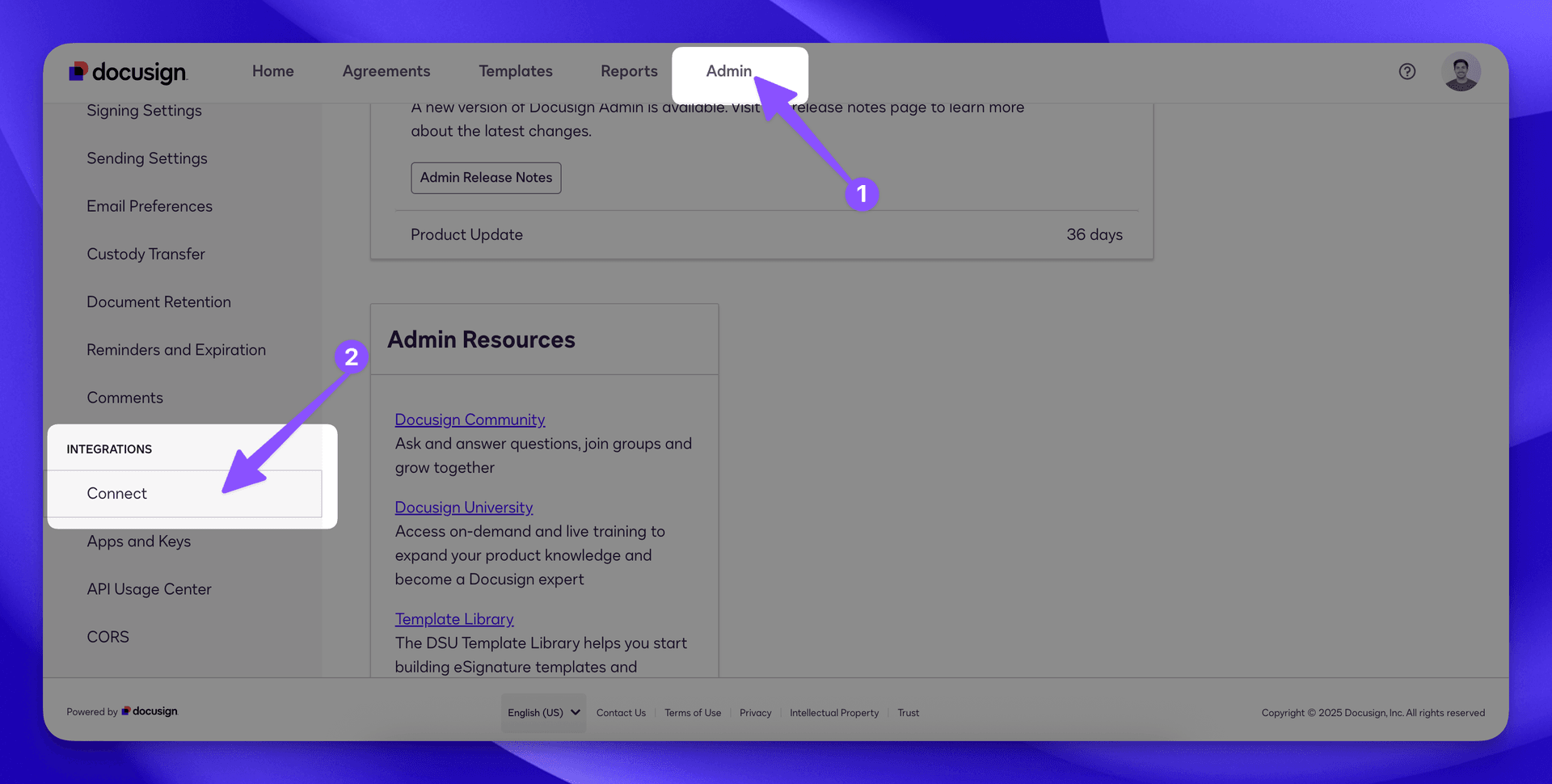 In your DocuSign account