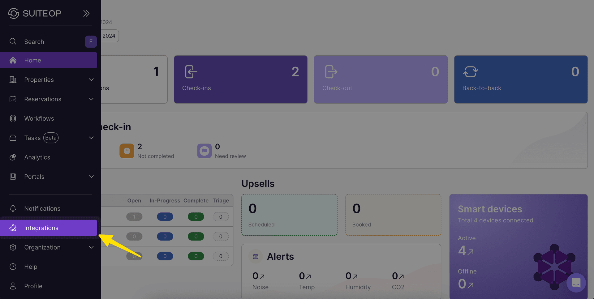 SuiteOp dashboard login page