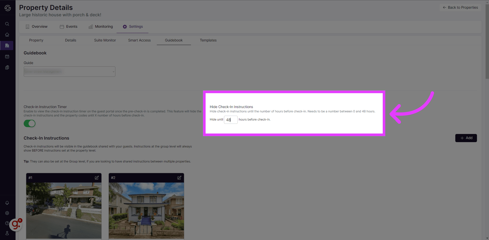 Set the timer duration between 0 and 48 hours