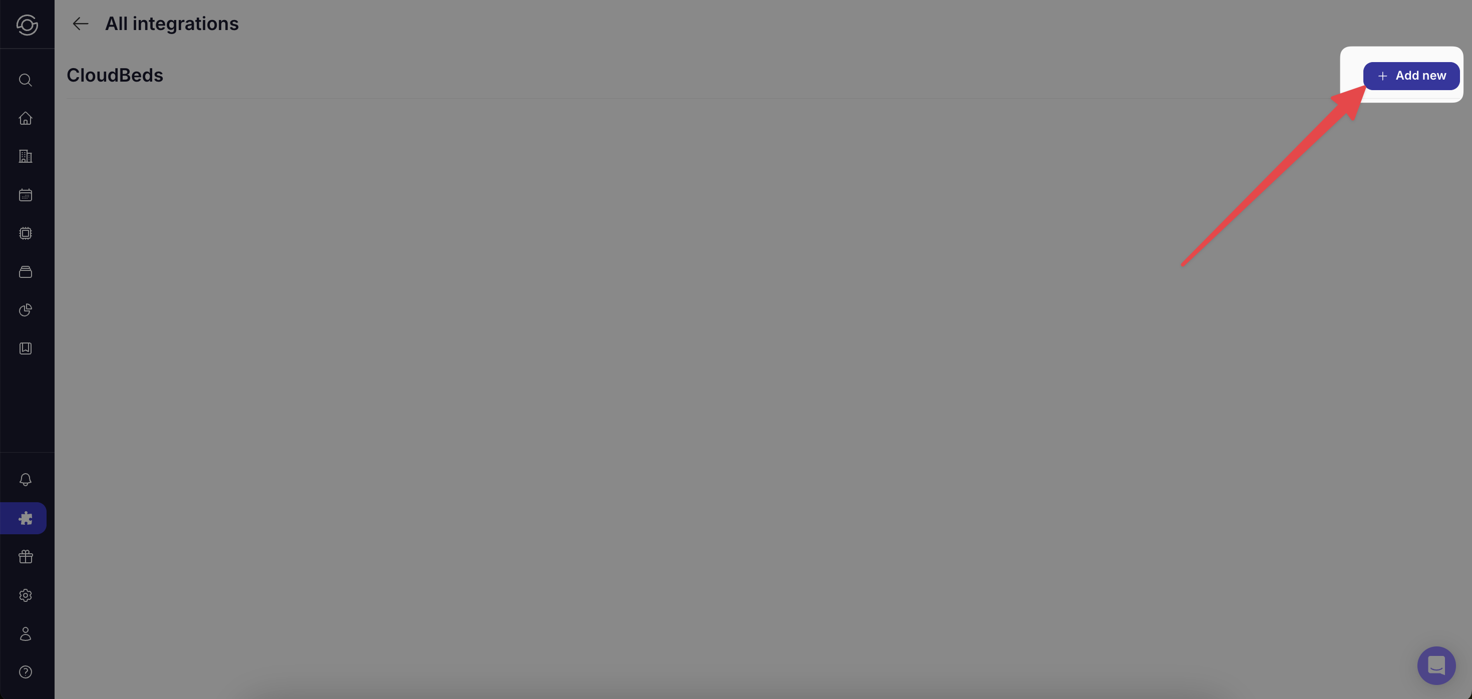 2. Click + Add new in the top right of the page