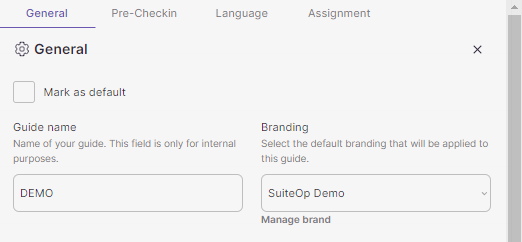 Brand selection dropdown in portal template settings