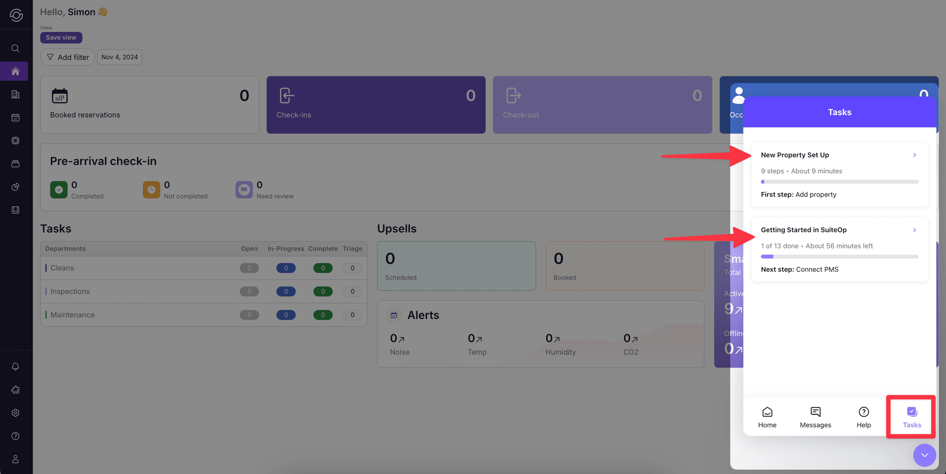 Training checklists in SuiteOp