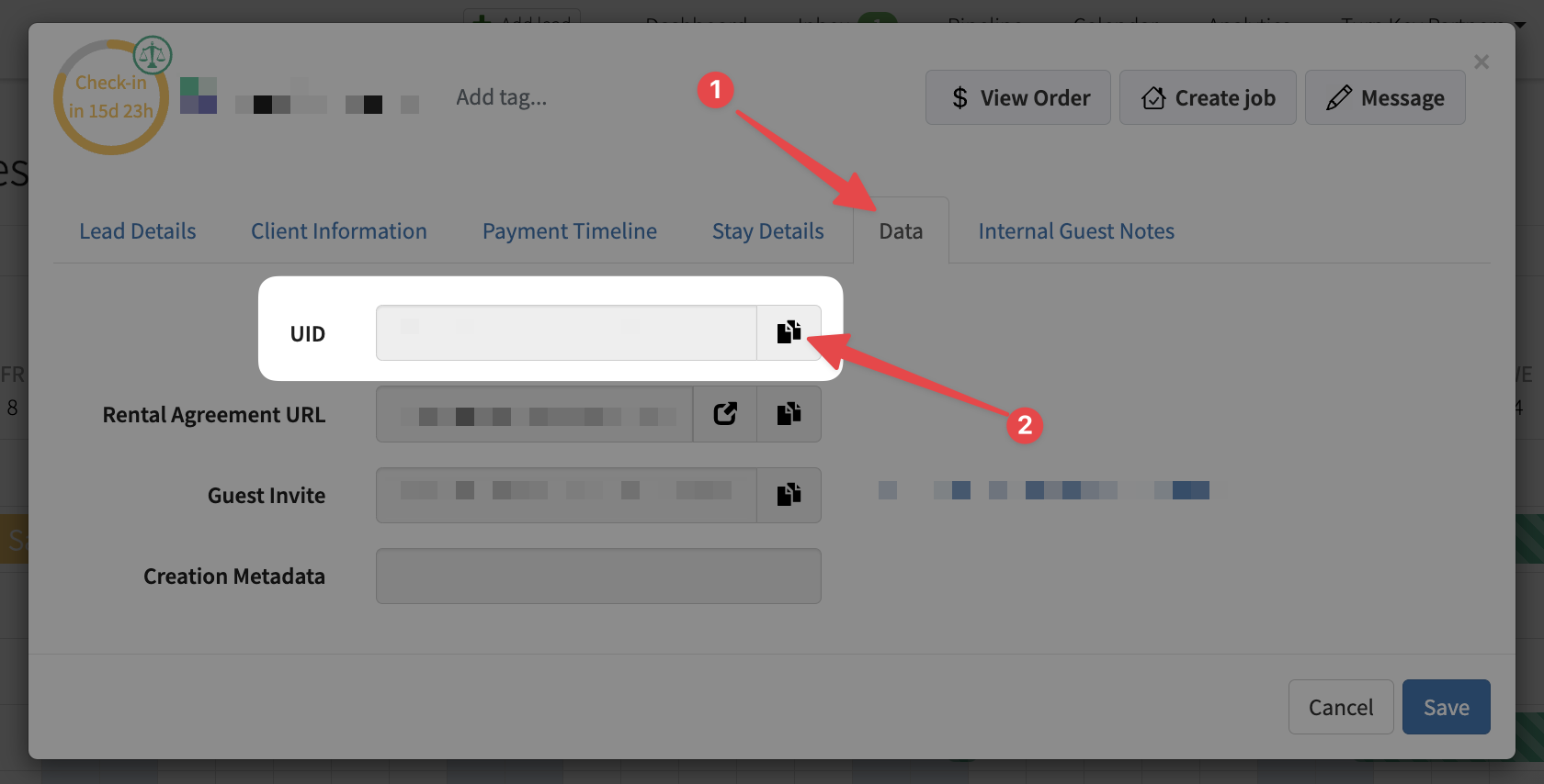 | Uplisting | Open the reservation