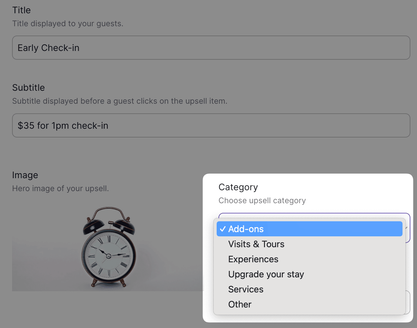 Add your upsell to a Category