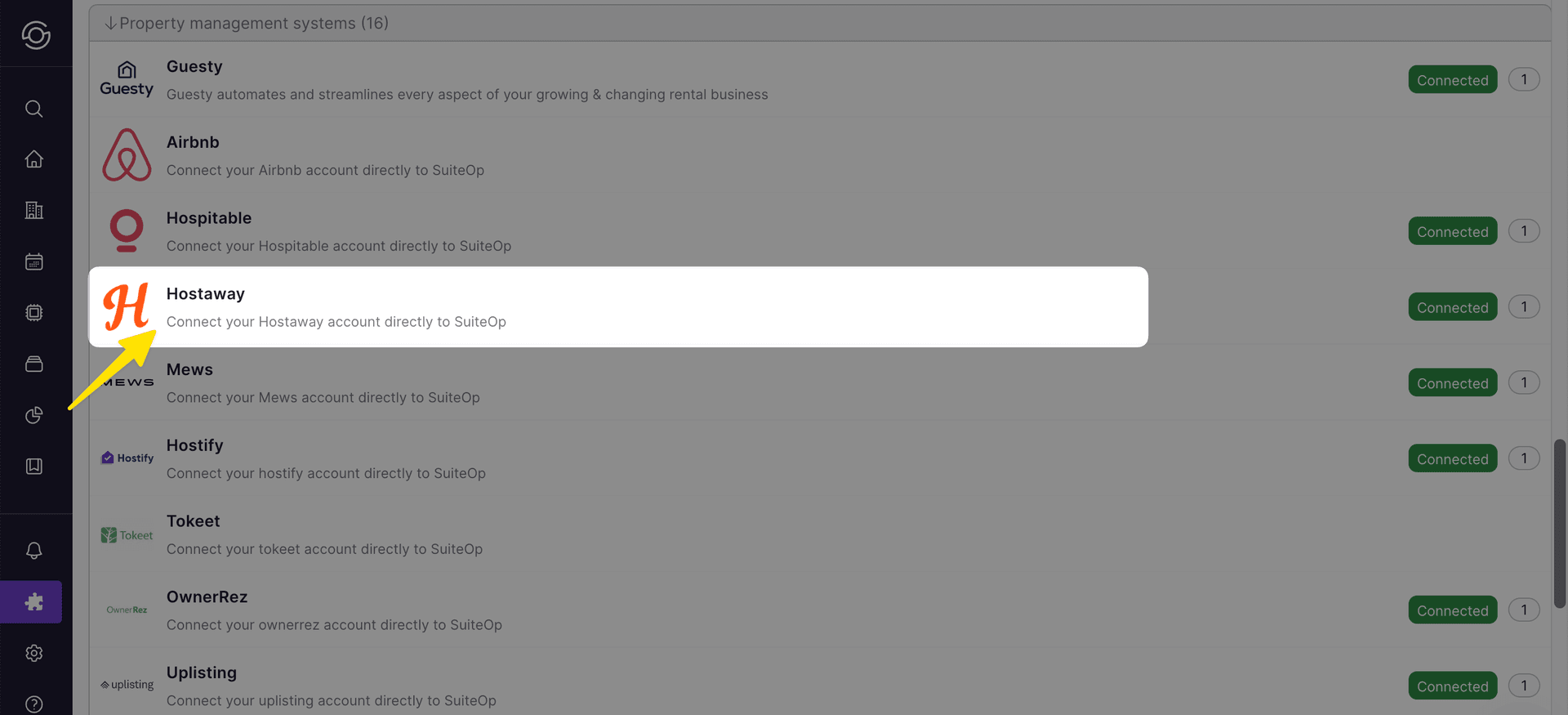 2. Scroll down to find and select your PMS
