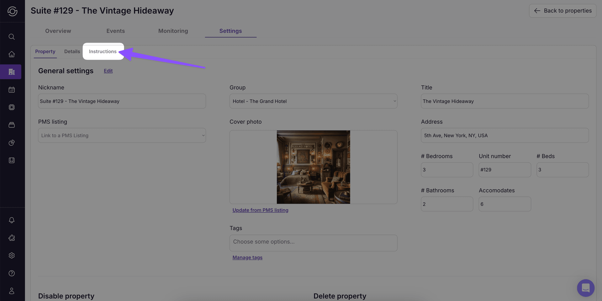 These will be found under Settings > Instructions