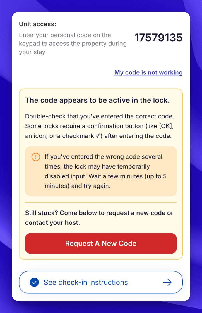 New code displays