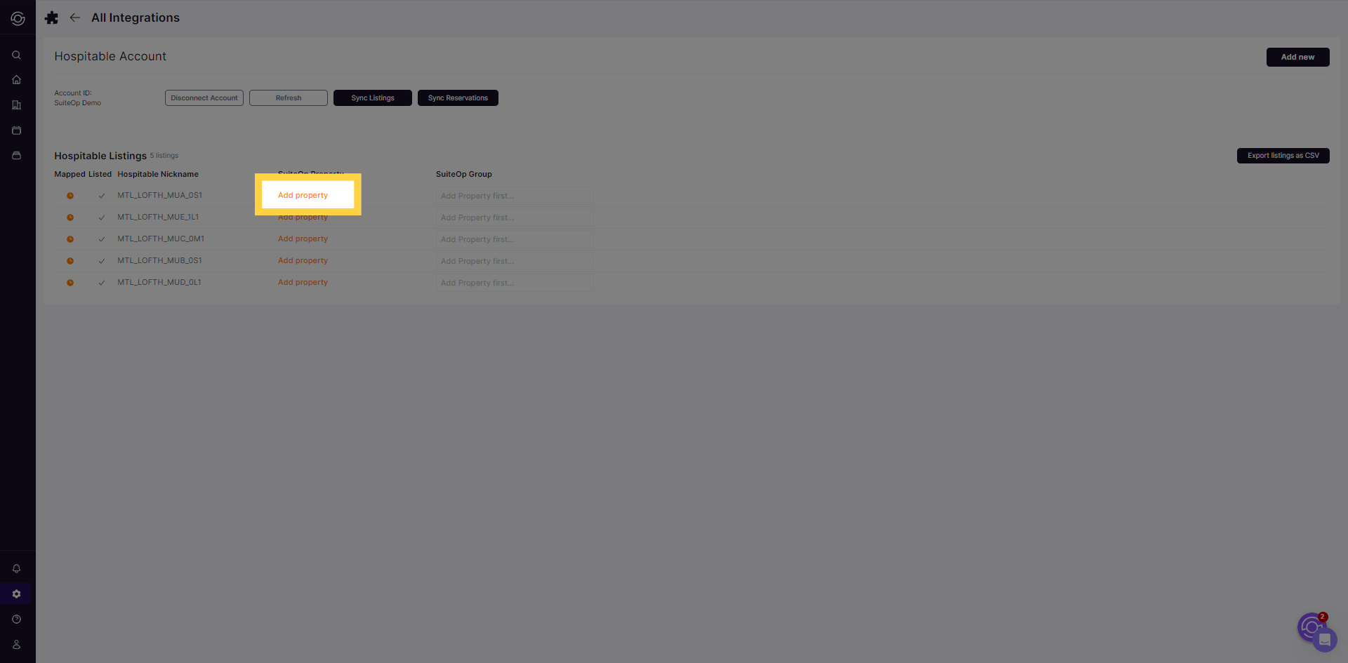 Click 'Add property'