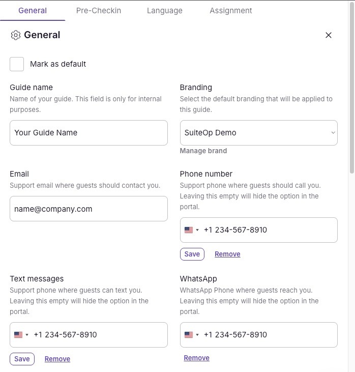 This enables guests to reach you using the contact information provided in yo