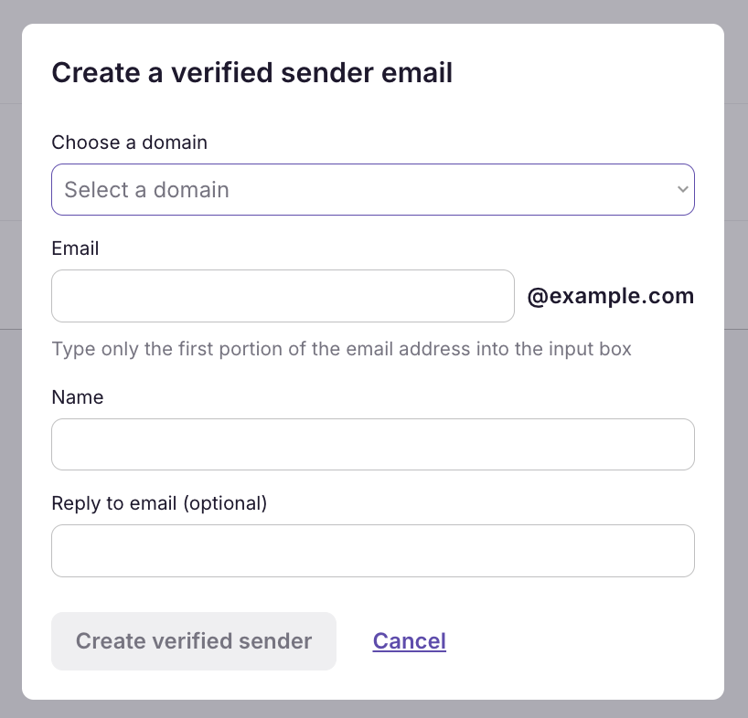 Select the domain you just created