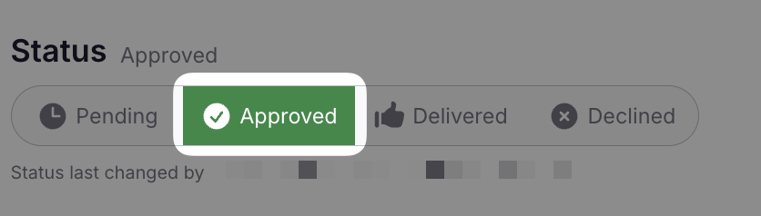 Select Approved under Status