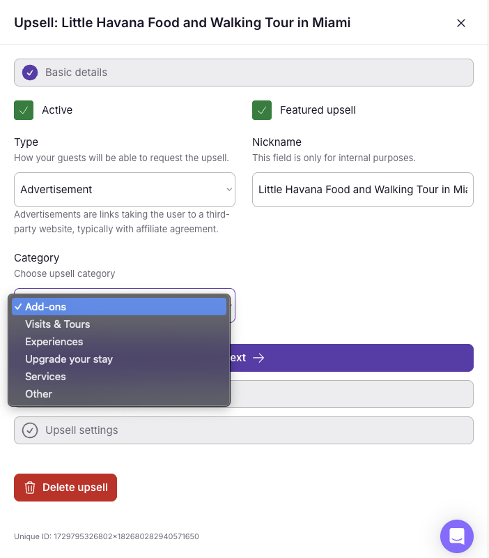 Optionally, assign a Category to determine how it will appear in the portal