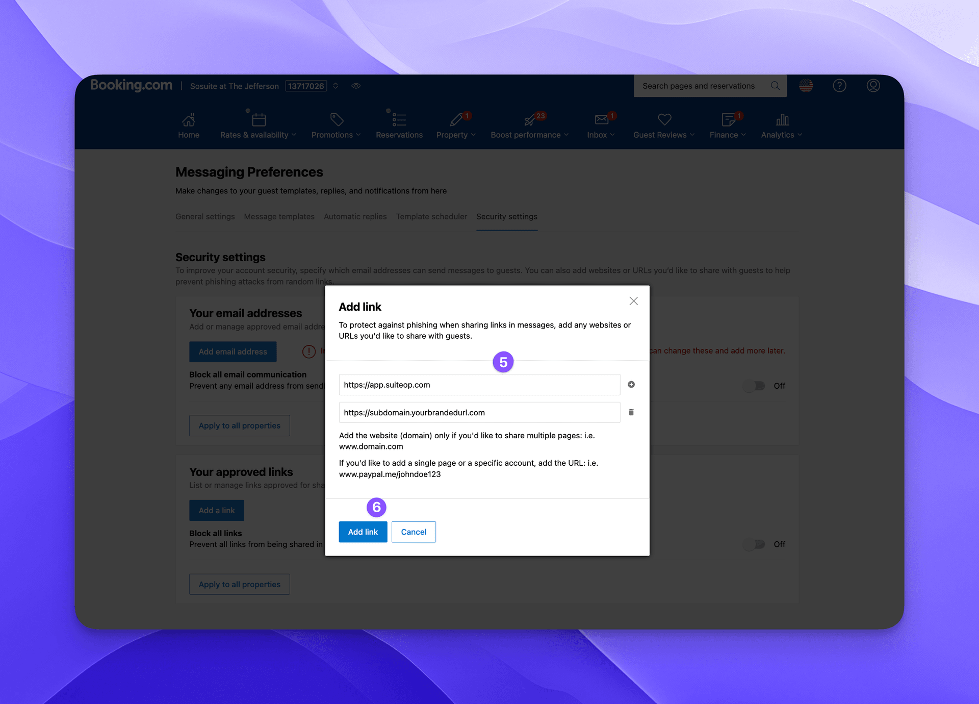 Step 6: Click Add link