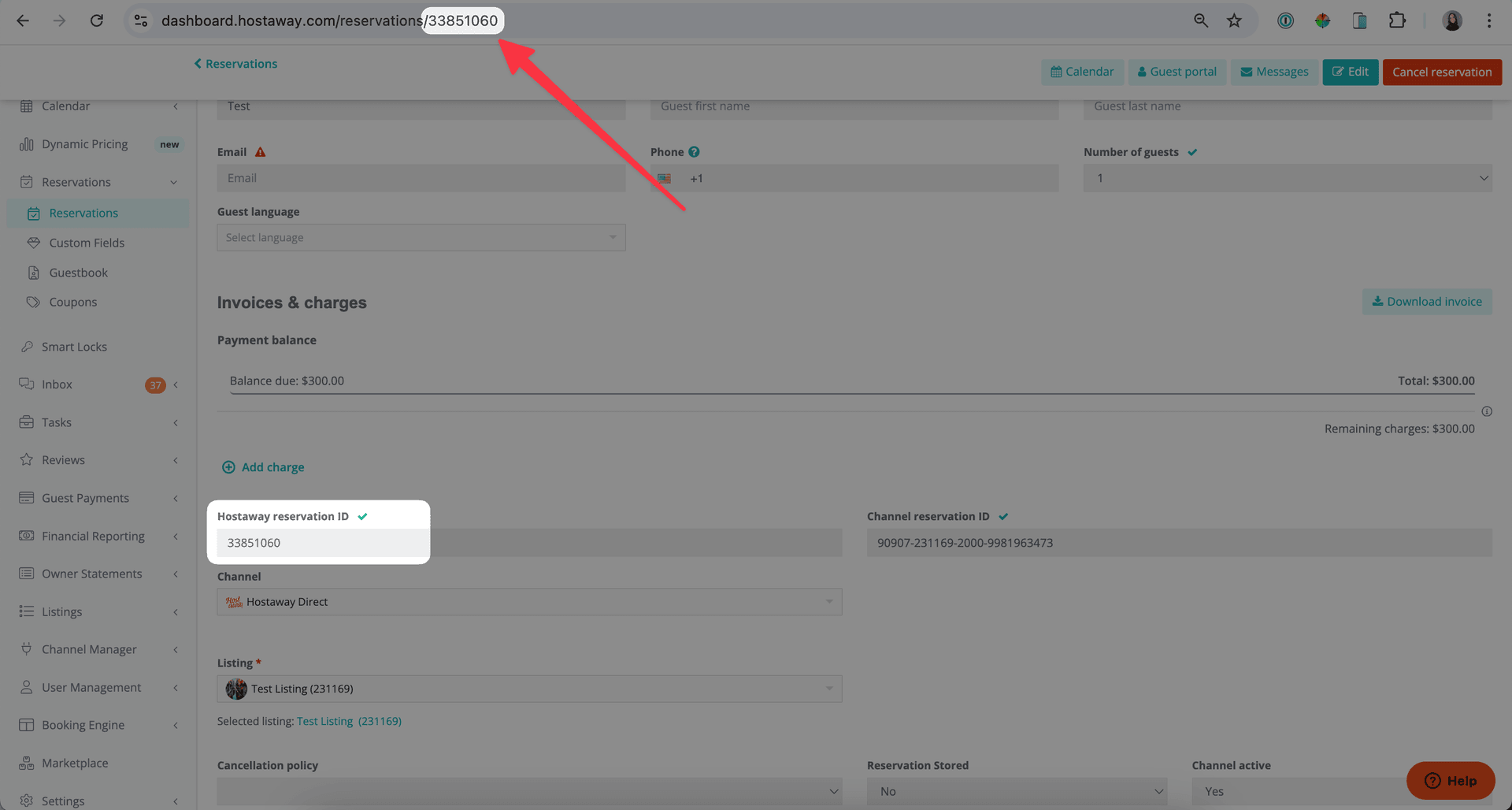 | Hostaway | Open the reservation in Hostaway