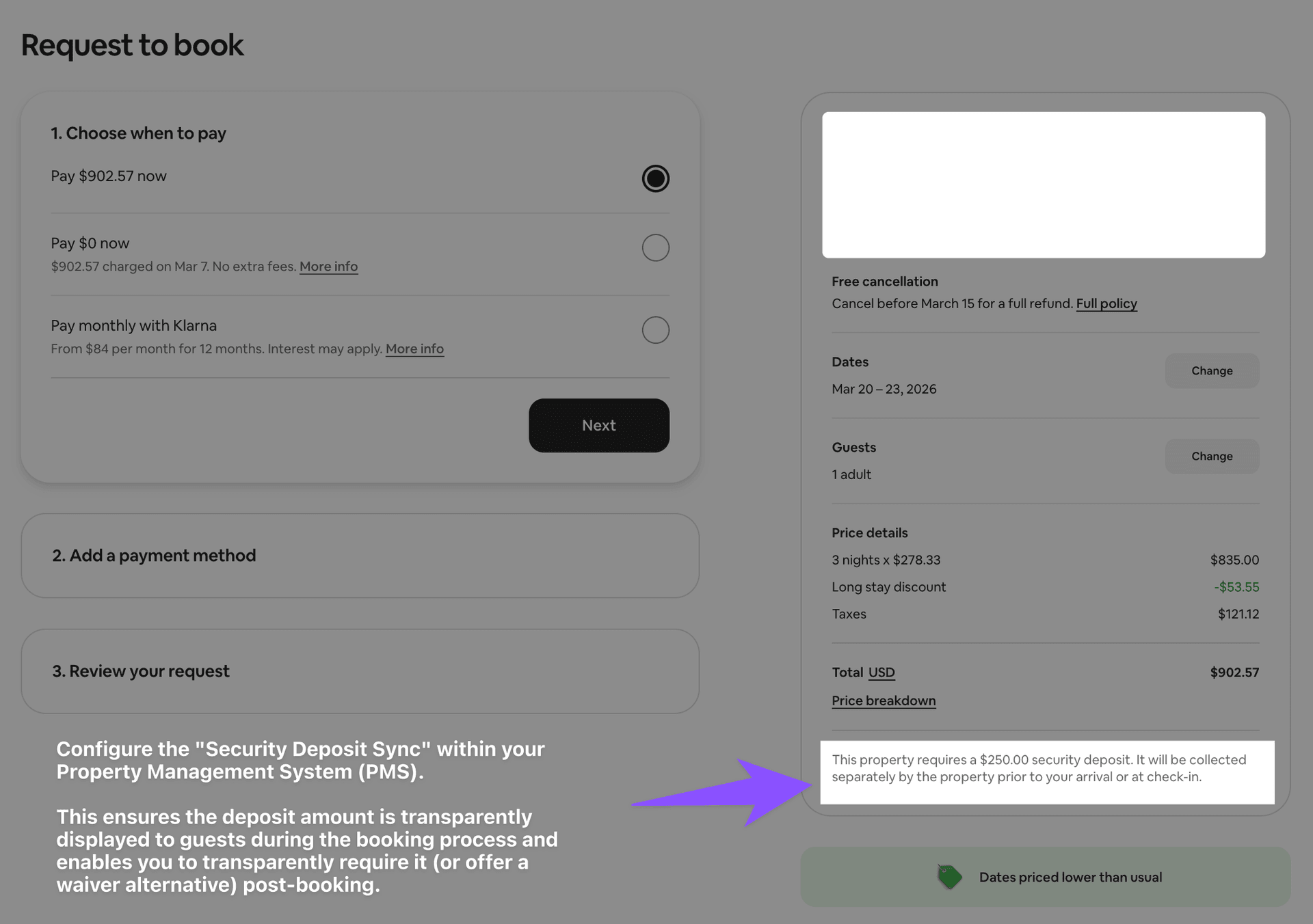 Some Property Management Systems allow you to configure a display to guest wi