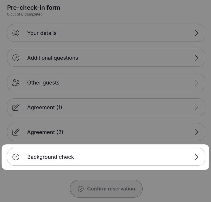 Guest background check form