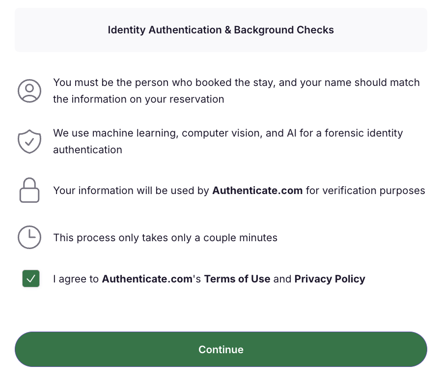 Guest background check consent