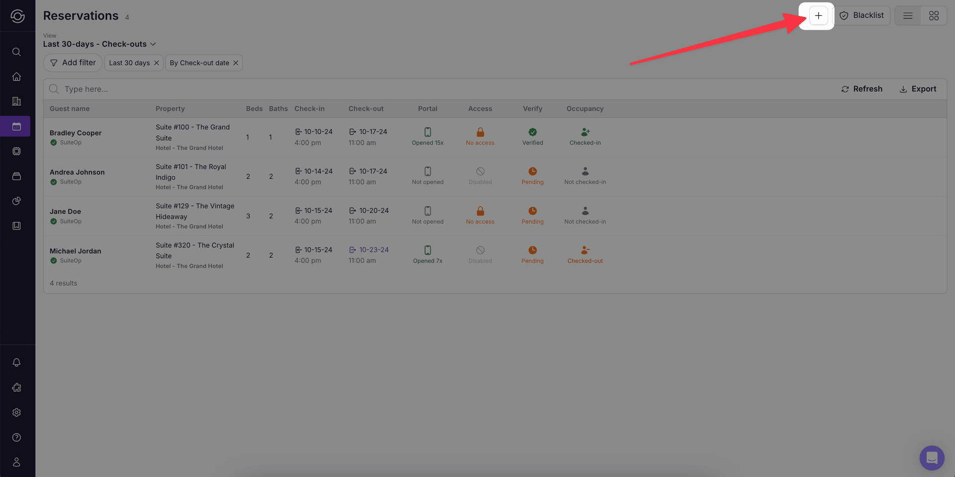 Step 3: Click the + in the top right corner